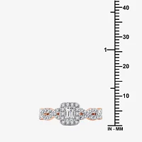 I Said Yes (H-I / I1) Womens 1 CT. T.W. Lab Grown White Diamond Sterling Silver or 14K Gold Over Side Stone Halo Bridal Set