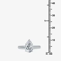 (I / SI2) Womens 2 CT. Lab-Grown White Diamond 14K Gold Pear Solitaire Engagement Ring