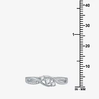 Love Lives Forever 1/5 CT.T.W. Natural Diamond Three-Stone Promise Ring