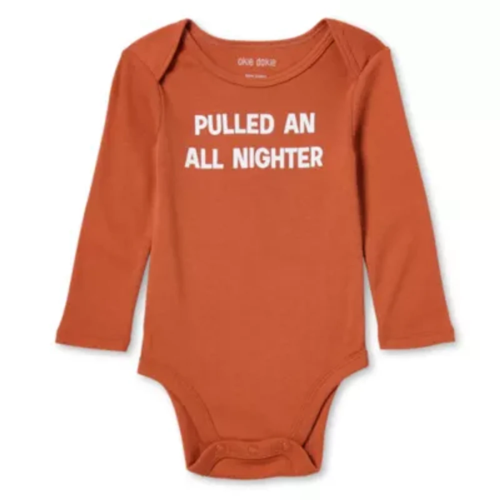 Okie Dokie Baby Unisex Round Neck Long Sleeve Bodysuit