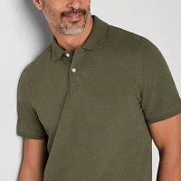 St. John's Bay Premium Stretch Mens Classic Fit Short Sleeve Polo Shirt