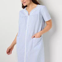 Adonna Womens Short Sleeve Knee Length Robe