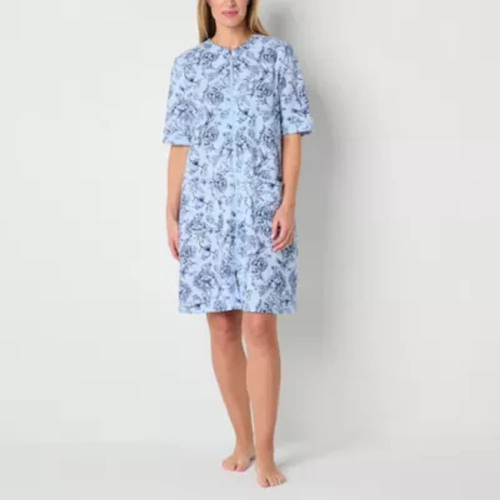 Adonna Womens Short Sleeve Long Length Robe