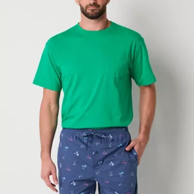St. John's Bay Mens Short Sleeve Crew Neck Pajama Top