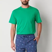 St. John's Bay Mens Short Sleeve Crew Neck Pajama Top