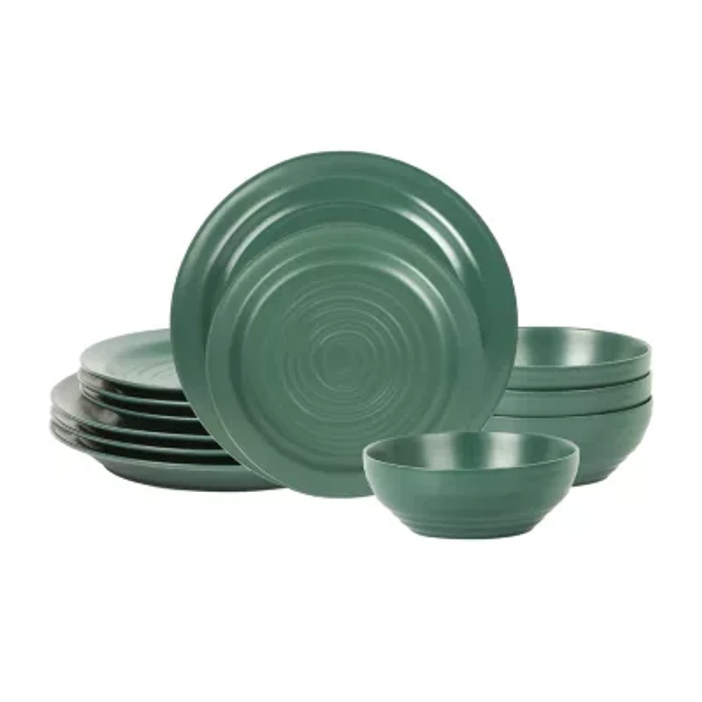 Stone + Lain Orbit 12-pc. Stoneware Dinnerware Set