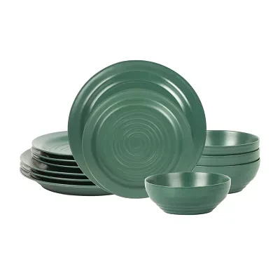 Stone + Lain Orbit 12-pc. Stoneware Dinnerware Set