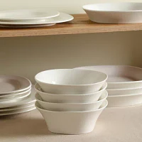 Stone + Lain Quadro 4-pc. Porcelain Cereal Bowl