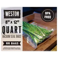 Weston Vacuum Sealer Bags, 8" x 12" Quart-66 count