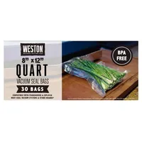 Weston Vacuum Sealer Bags, 8" x 12" Quart-30 count
