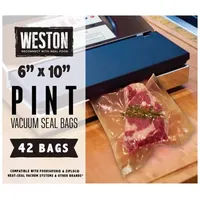 Weston Vacuum Sealer Bags, 6" x 10" Pint-42 count
