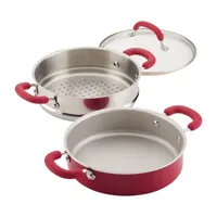 Rachael Ray Create Delicious 3-Pc. Aluminum Non-Stick Steamer with Insert