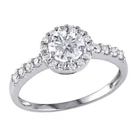 Womens 1 CT. T.W. Natural White Diamond 14K Gold Round Engagement Ring