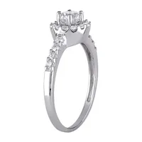 Womens 1 CT. T.W. Mined White Diamond 14K Gold Round Engagement Ring