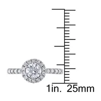 Womens 1 CT. T.W. Mined White Diamond 14K Gold Round Engagement Ring