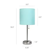 LimeLights Stick Lamp with Charging Outlet Table