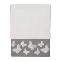 Avanti Yara White Embroidered  Bath Towel