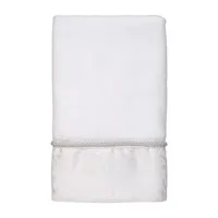 Avanti Manor Hill White Embellished Bordered Bath Towel