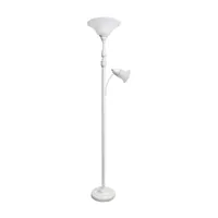 2 Light Floor Lamp with Marbled Glass Shades