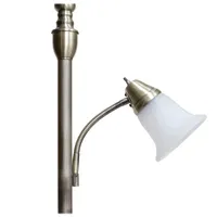 2 Light Floor Lamp with Marbled Glass Shades