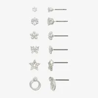 Mixit Hypoallergenic 6 Pair Butterfly Flower Star Earring Set