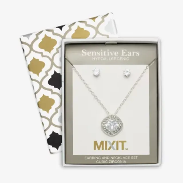 Mixit Hypoallergenic 2-pc. Cubic Zirconia Square Jewelry Set