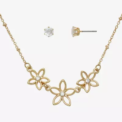 Mixit Hypoallergenic Gold Tone 2-pc. Flower Jewelry Set