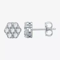 Diamond Blossom 1/2 CT. T.W. Natural White Diamond 10K White Gold 7.1mm Stud Earrings