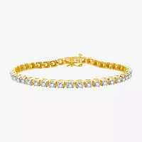 2 CT. T.W. Natural White Diamond 10K Gold 7.5 Inch Tennis Bracelet