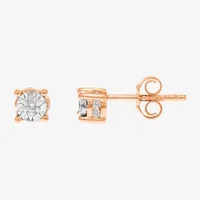 Tru Miracle 1/6 CT. T.W. Mined White Diamond 10K Gold 4.7mm Round Stud Earrings