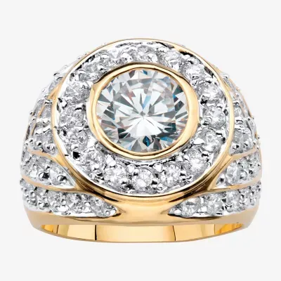 Mens /2 CT. T.W. Cubic Zirconia 14K Gold Over Brass Round Fashion Ring