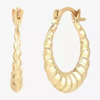 14K Gold 15.4mm Hoop Earrings