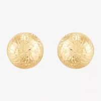 14K Gold 10mm Dome Stud Earrings