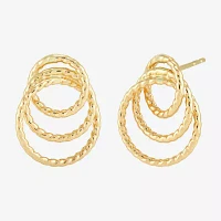 14K Gold 13.8mm Stud Earrings