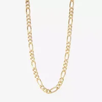 14K Gold Over Silver Solid Figaro Chain Necklace