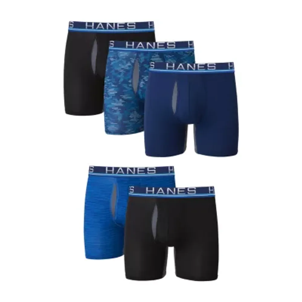 Hanes Comfort Flex Fit® Men's Boxer Briefs Pack, Breathable Mesh, 4-Pack  (includes 1 Free Bonus Boxer Brief)