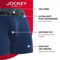 Jockey Active Microfiber Mens 3 Pack Boxer Briefs