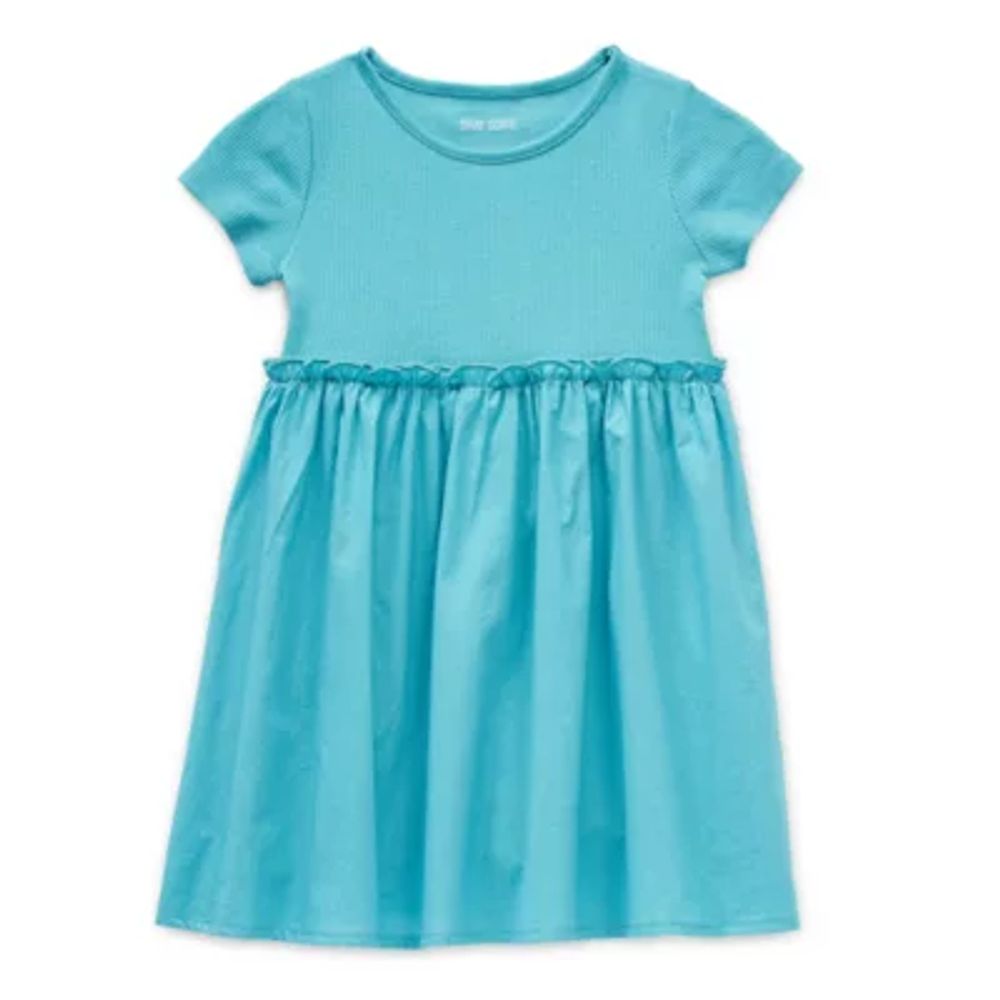 Okie Dokie Toddler Girls Short Sleeve A-Line Dress