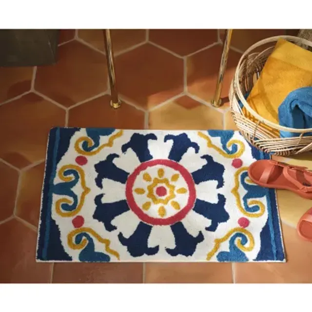 Distant Lands 20x32 Red Medallion Fashion Bath Rug, Color: Red Medallion -  JCPenney