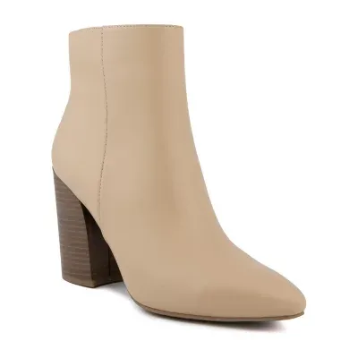 Sugar Womens Evvie Stacked Heel Booties