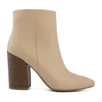 Sugar Womens Evvie Stacked Heel Booties