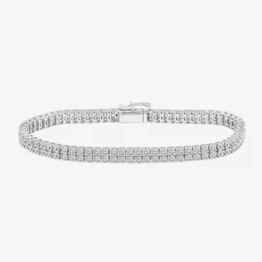 5 CT. T.W. Natural White Diamond 14K White Gold 7 Inch Tennis Bracelet