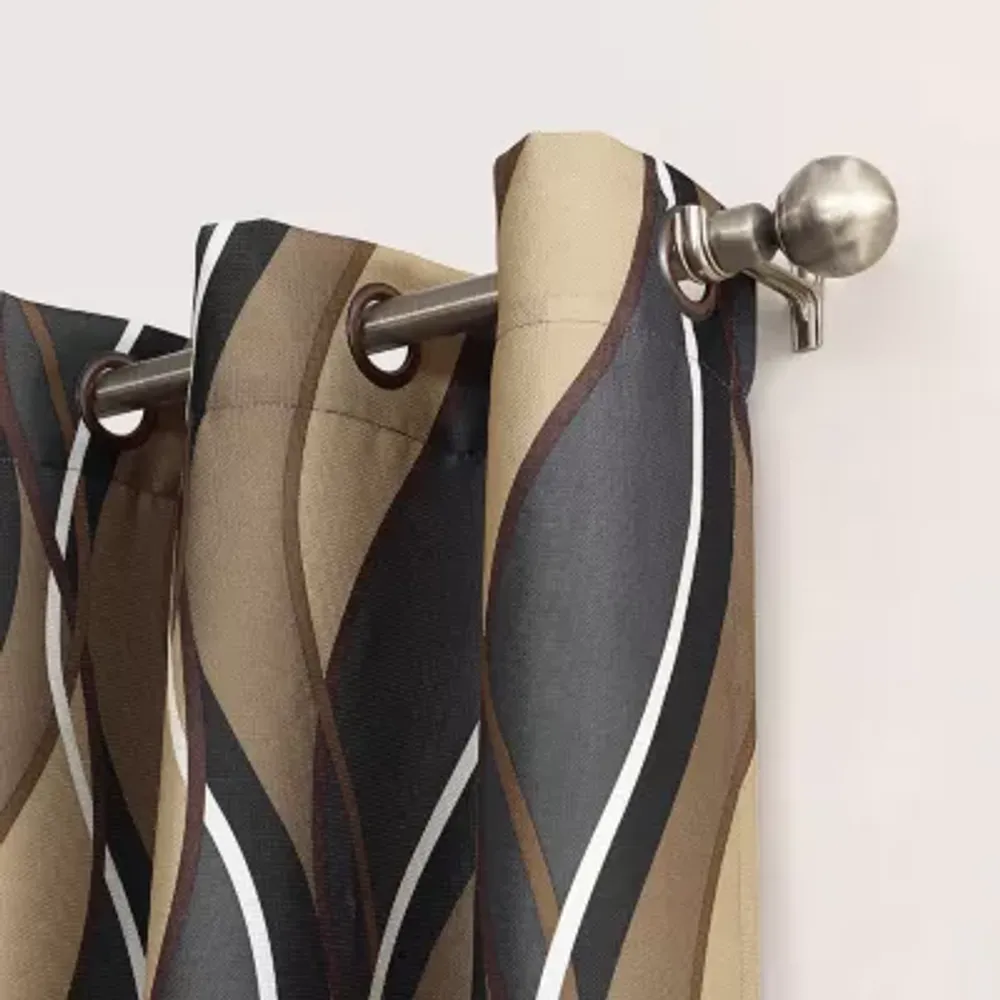 Lichtenberg Intersect Sheer Grommet Top Single Curtain Panel
