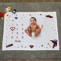 Warner Bros Superman Baby Milestone Blanket