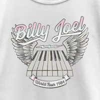 Little & Big Girls Crew Neck Short Sleeve Billy Joel Graphic T-Shirt