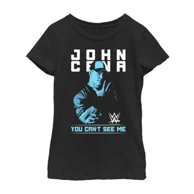 Little & Big Girls John Cena Crew Neck Short Sleeve WWE Graphic T-Shirt