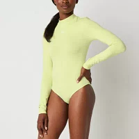 Reebok Womens Mock Neck Long Sleeve Bodysuit