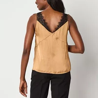 Worthington Womens V Neck Sleeveless Tank Top