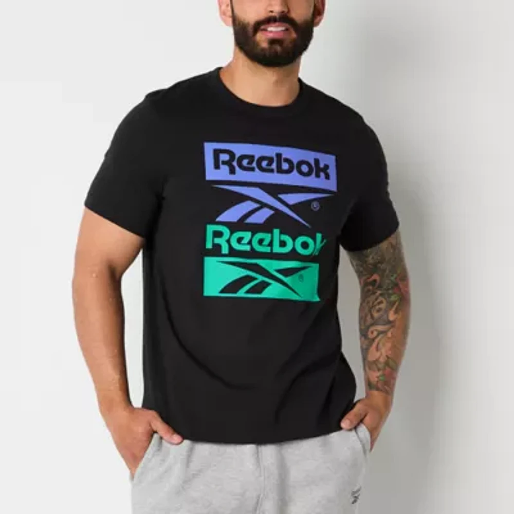 Reebok Mens Crew Neck Short Sleeve Graphic T-Shirt