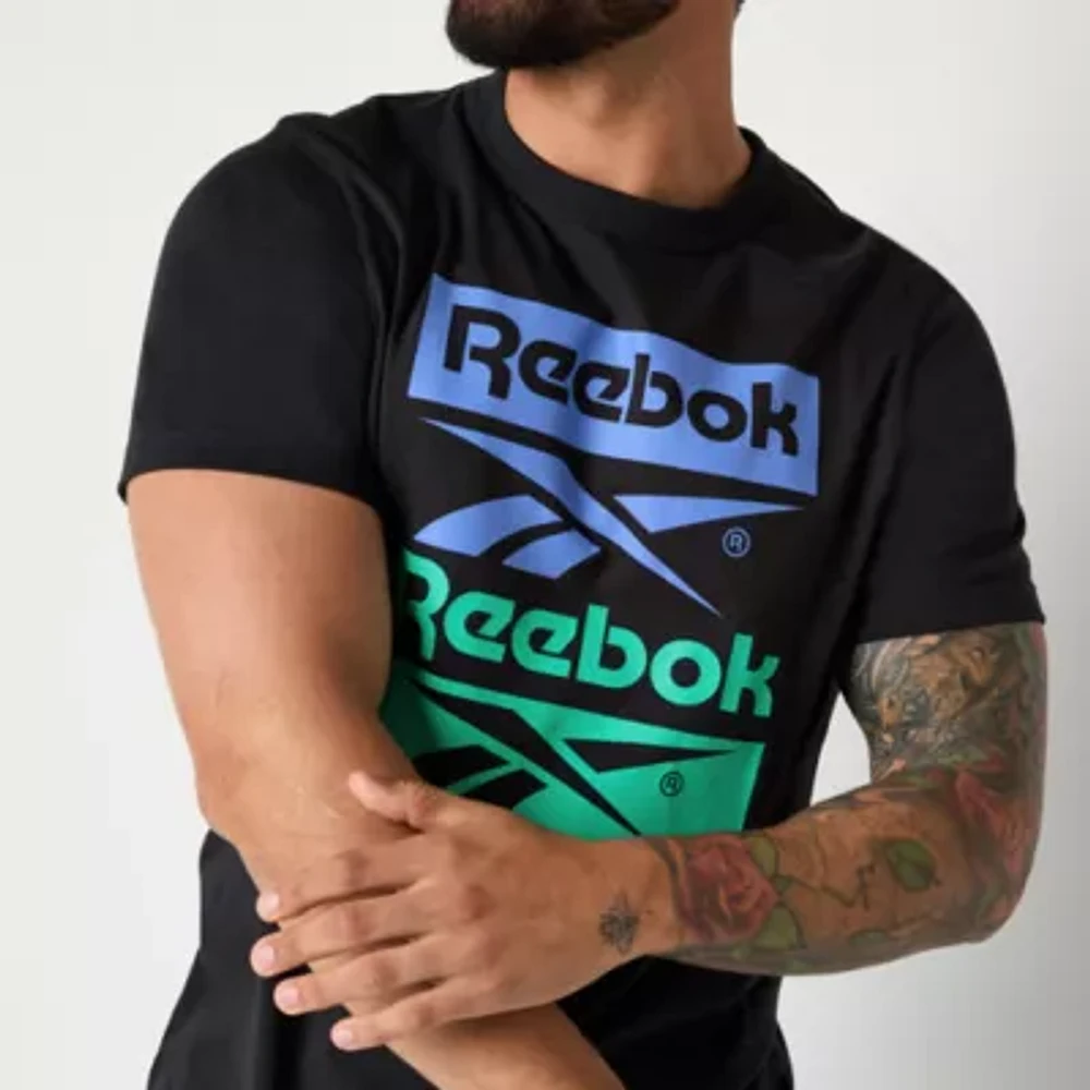 Reebok Mens Crew Neck Short Sleeve Graphic T-Shirt